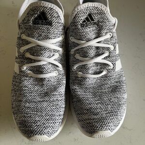 Adidas Cloudfoam plus sneakers, slip on with tie, Women's size 8.5